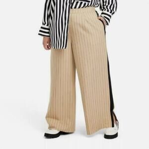 La Ligne x Target NWT High Waist Wide Leg Striped Trousers Size 3X Elastic Waist